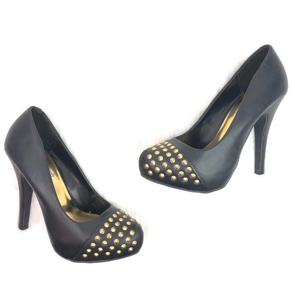Olsenboye Otango 7.5 black studded toe heels - Picture 8 of 8